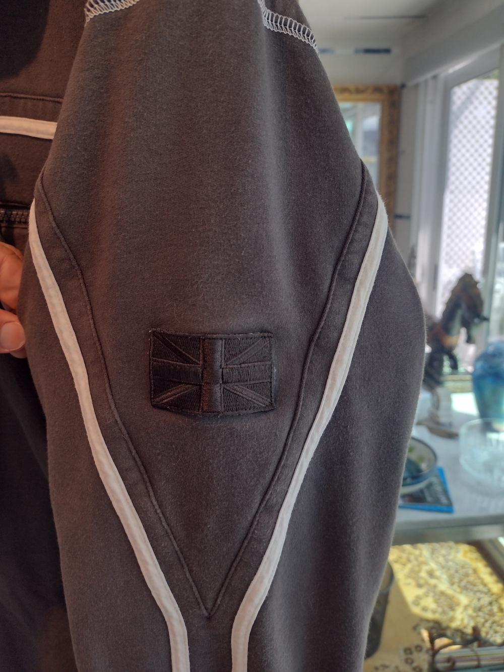 Triumph Navy and Charcoal Logo Tag Sweatshirt - Picture 6 of 8